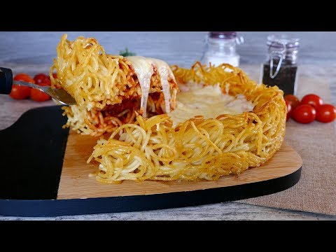 Видео: Удивительная ПИЦЦА из СПАГЕТТИ! Понравится и взрослым и детям