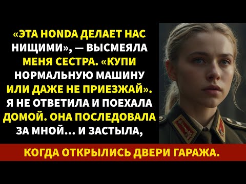 Видео: «Сестра презрительно фыркнула на мою машину… но за дверью гаража её ждала правда»