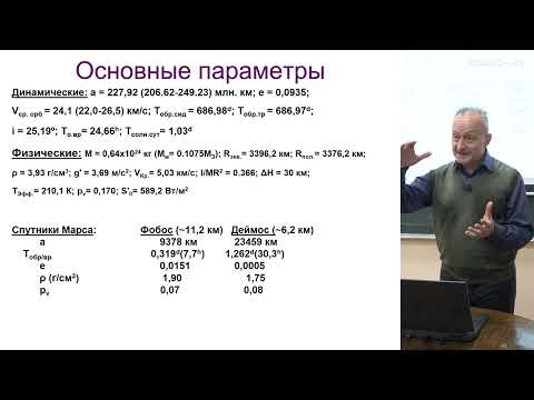 Видео: Бусарев В.В. - Геофизика и физика планет I - 5. Марс