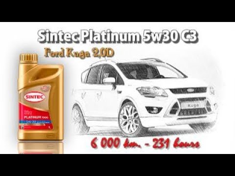 Видео: Sintec Platinum 5w30 c3 (отработка из Ford Kuga 2,0D, 5 400 км., 213 моточасов).