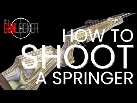 Видео: Как стрелять из пружинно-поршневой пневматической винтовки (Springer) - theGunLocker