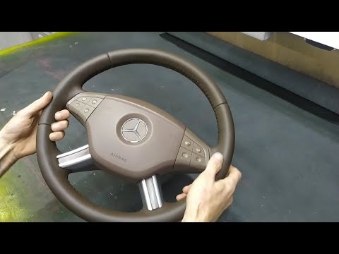 Видео: Перетяжка Руля Mercedes ML 350..(Steering wheel cover Mercedes ML 350)