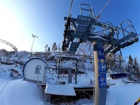 Видео: Бобровый Лог. Катание на горных лыжах.