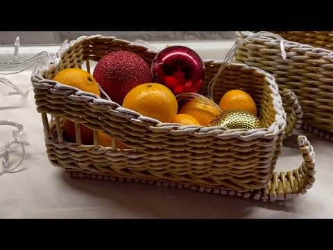 Видео: DIY Сани из бумажной лозы/ DIY Paper vine sled