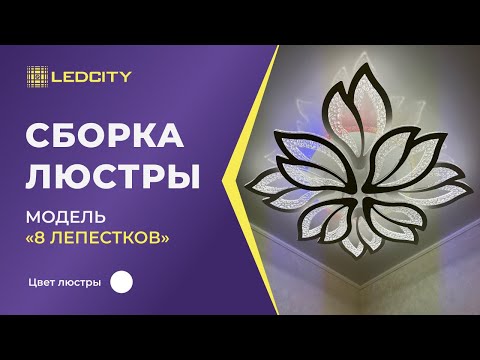 Видео: LEDCITY:СБОРКА И ПОДКЛЮЧЕНИЕ СВЕТОДИОДНОЙ ПОТОЛОЧНОЙ ЛЮСТРЫ "8 ЛЕПЕСТКОВ" |#освещение #ledcity