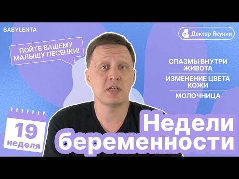 Видео: 19 неделя беременности - что происходит с малышом и мамой, УЗИ, молочница, как выглядит малыш