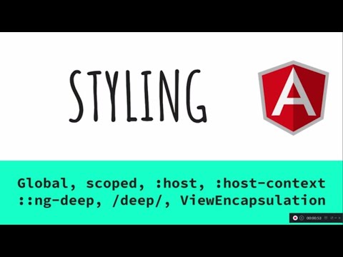 Видео: Стили в Angular. глобальные стили, :host, :host-context, :ng-deep, /deep/, ViewEncapsulation