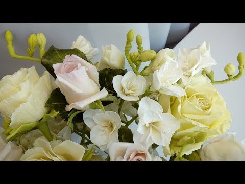 Видео: 1 часть. МК. Фрезия из холодного фарфора.