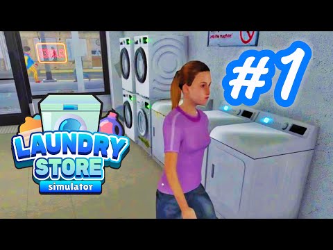 Видео: СТИРАЕМ ГРЯЗНЫЕ ТРУХАНЫ - LAUNDRY STORE SIMULATOR #1