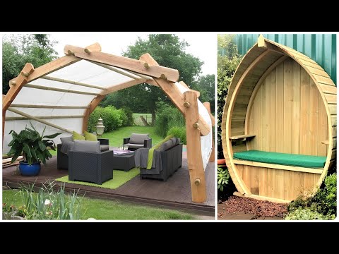 Видео: Полезные идеи для сада и приусадебного участка, садовые скамейки и деревянные арки!