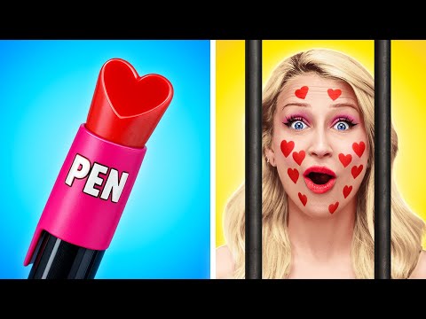 Видео: СТРАННЫЕ И СМЕШНЫЕ ЛАЙФХАКИ 😲 Как пронести макияж в тюрьму 💄😂