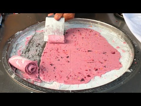 Видео: Как делают мороженое в Тайланде. Ягоды и Манго, Орео и M&M's