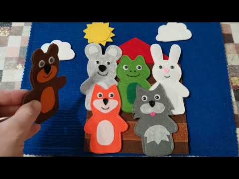 Видео: Сказка Теремок 🐭🐸🐰🐺🦊🐻- Кто, кто в тереме живёт?- Я, мышка-норушка. А ты кто?