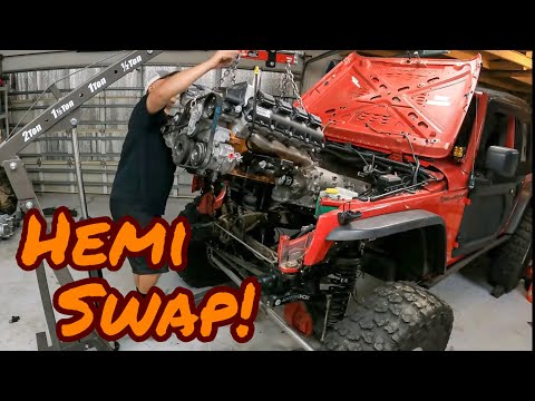 Видео: Устанавливаю 6.4 SRT Hemi на мой Jeep Wrangler!