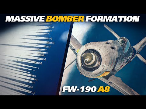 Видео: FW-190 A8 против огромного B-17 Flying Fortress и P-47 Escort | Цифровой боевой симулятор | DCS |...