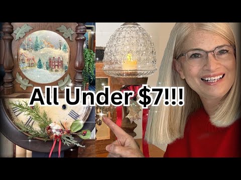 Видео: 10 благотворительных находок (менее 7 долларов), превращенных в потрясающий рождественский декор!