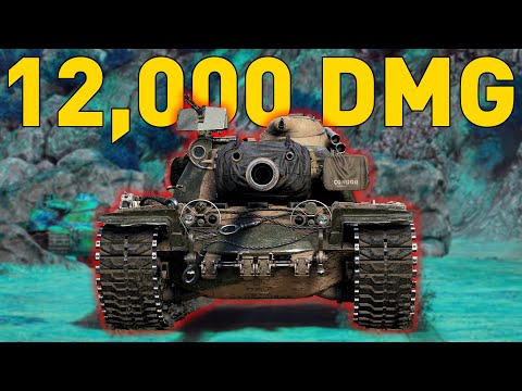 Видео: 12 000 урона в World of Tanks - T110E5!