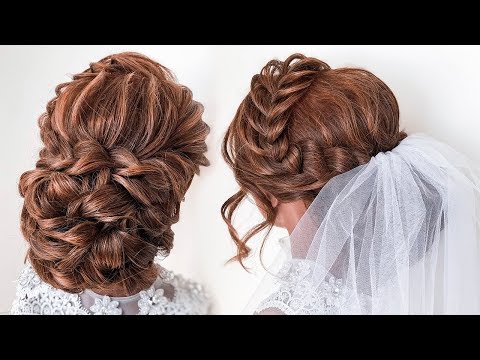 Видео: СВАДЕБНЫЕ прически 🌿Прически с фатой🌿How to: Bridal Updo with veil🌿©LOZNITSA