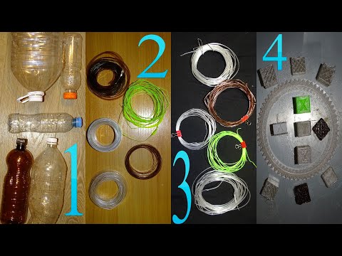 Видео: 3д печать пластиковыми бутылками. 4 состояния пластика. Бутылка, лента, нить, модель.