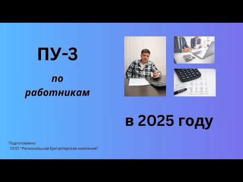 Видео: Отчет ПУ-3 за работника в 2025 году