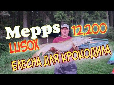 Видео: блесна для трофейных щук.Mepps Lusox. жирные крокодилы сходят от неё с ума