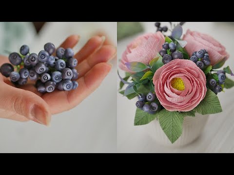 Видео: Черника /Berries from children's dough for modeling / Ягоды из детского теста для лепки /T svoric