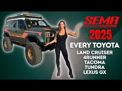 Видео: ВСЕ грузовики и внедорожники Toyota на выставке SEMA 2025 — Land Cruiser, Tacoma, Tundra и 4Runner!