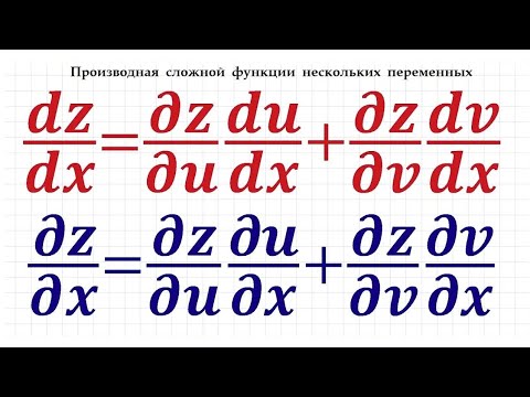 Видео: Производная сложной функции нескольких переменных #1