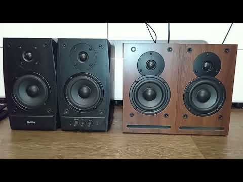 Видео: Видео сравнение активных колонок 2.0 Sven sps-700 и Sven sps-704