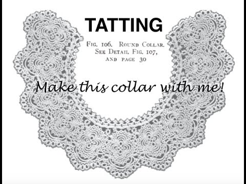 Видео: Фриволите – Воротник-медальон (Часть 1)