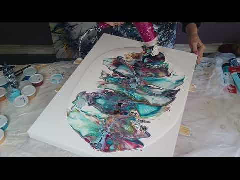 Видео: 374 великолепных цвета и клетки в цветущей лозе ~ флюидарт акриловые краски для арт-терапии Blooms