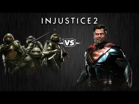 Видео: Injustice 2 - Черепашки-Ниндзя против Супермена - Intros & Clashes (rus)