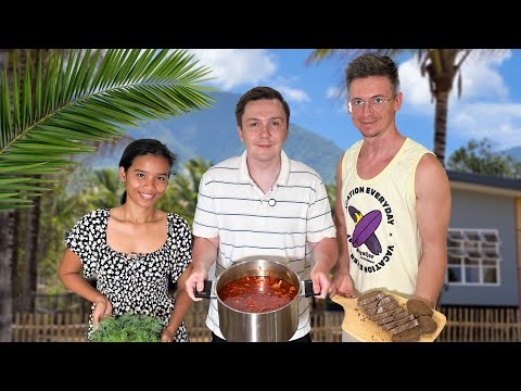 Видео: Учу филиппинку готовить борщ на Филиппинах.