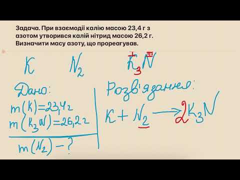 Видео: Задача на застосування закону збереження маси речовин.