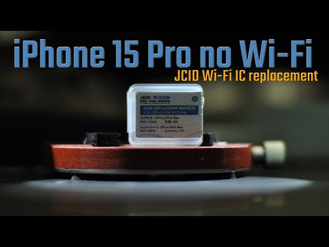 Видео: iPhone 15 Pro замена Wi-Fi модуля / iPhone 15 Pro Wi-Fi IC replacement JCID (RU)