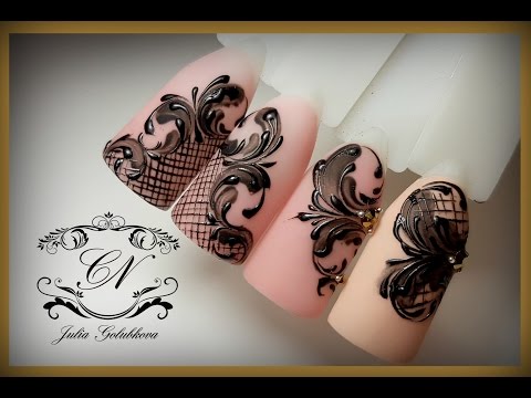 Видео: ♥Вензеля с вуалью♥ Рисуем сеточку♥
