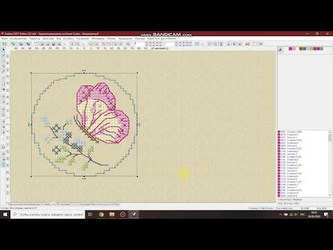 Видео: Урок Embird. Крестиковый модуль. Бабочка крестиком