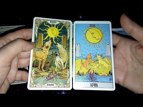 Видео: Обзор Golden Art Nouveau Tarot. Сравнение с Таро Уэйта.