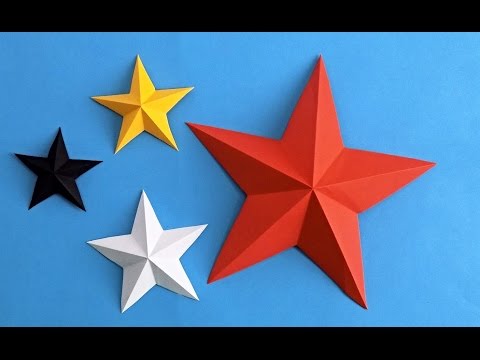 Видео: Как сделать звезду из бумаги. Оригами звезда из бумаги. Origami star