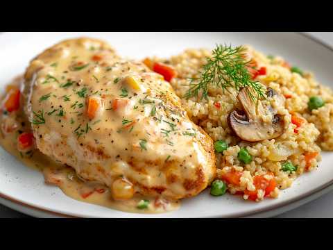 Видео: Боже, как вкусно! Нежное куриное филе в сливочном соусе! Вкусный рецепт для семейного ужина!