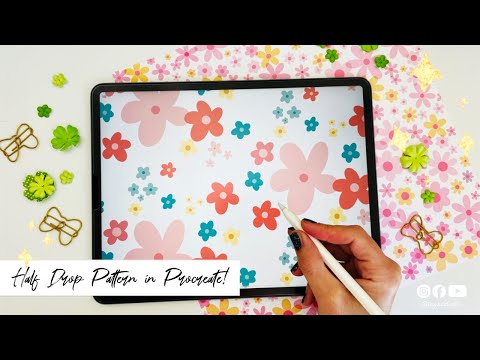 Видео: 🌸 Как создать бесшовный повторяющийся узор в виде полукапли в Procreate 🌸