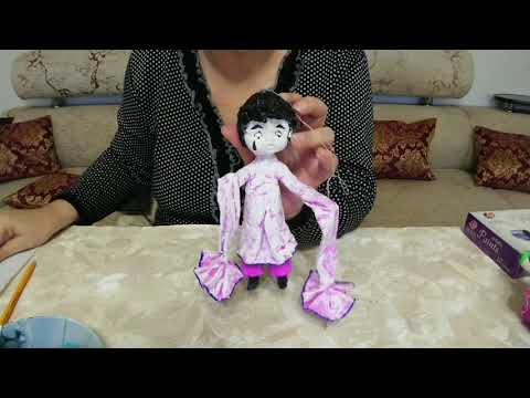 Видео: Ватная игрушка Пьеро. Мастер класс. Часть 3. Завершение.