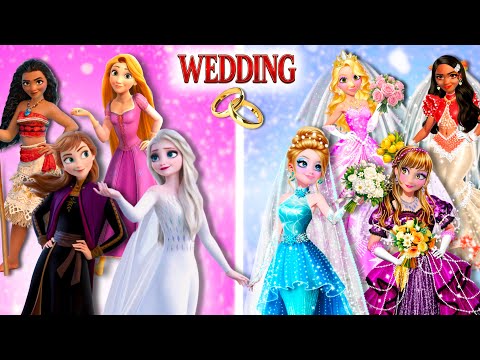 Видео: Принцессы Диснея сияют! Эльза, Моана и Рапунцель в потрясающих свадебных платьях