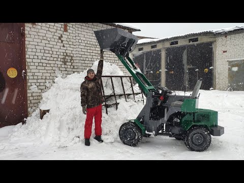 Видео: Самодельный минипогрузчик. Плавный ход.