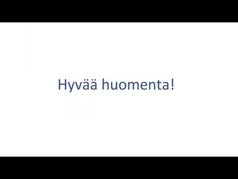 Видео: САМЫЙ ЛУЧШИЙ ФИНСКИЙ. УРОК 3. ВИДЕОУРОКИ ФИНСКОГО ЯЗЫКА.