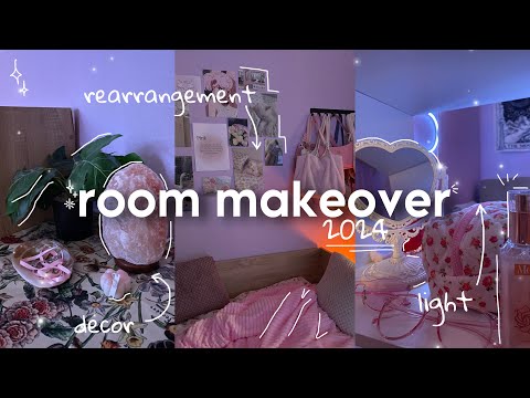 Видео: полная ПЕРЕДЕЛКА комнаты и перестановка ⋆.˚ pinterest room makeover 🧸