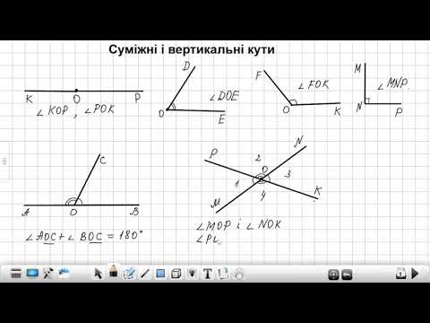 Видео: Суміжні і вертикальні кути