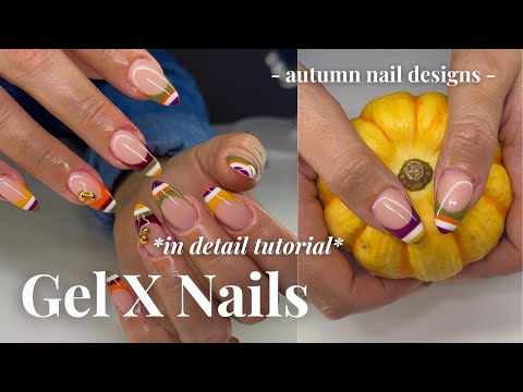 Видео: Посмотрите, как я делаю ✨ полный набор гелевых ногтей ✨ | подробный урок, осенние дизайны