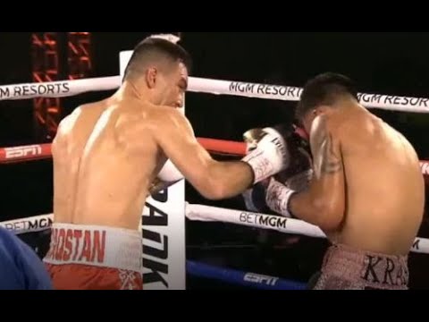 Видео: Непобежденный казахстанский боксер победил американца с 35 боями в США