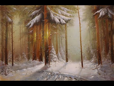 Видео: Три картины одной палитрой. Зимний лес. Часть_2